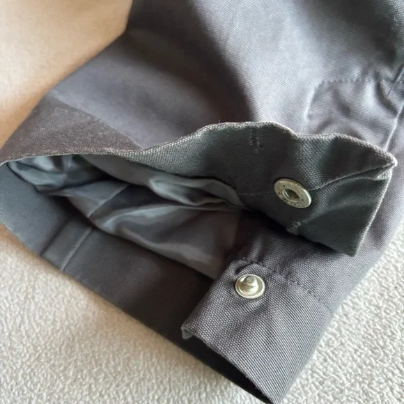 Reiss men field jacket made in Portugal charcoal gray bird graphic back SZ Large